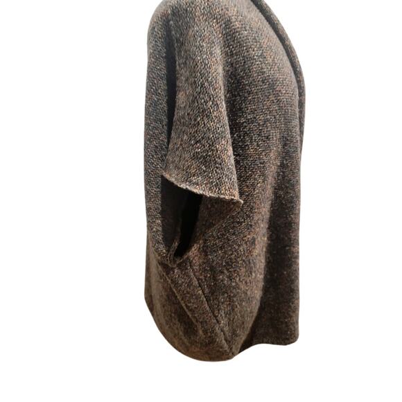 Eskandar Cardigan Knit Wool‎ Cashmere Sweater Sz OSBrown Gray Orange - Picture 3 of 11